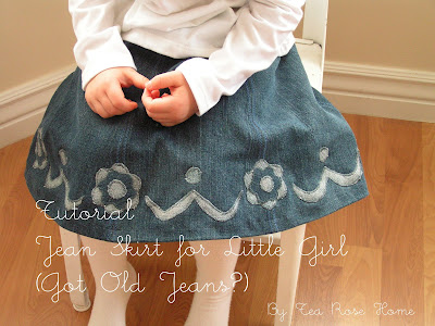 little girl jean skirts
