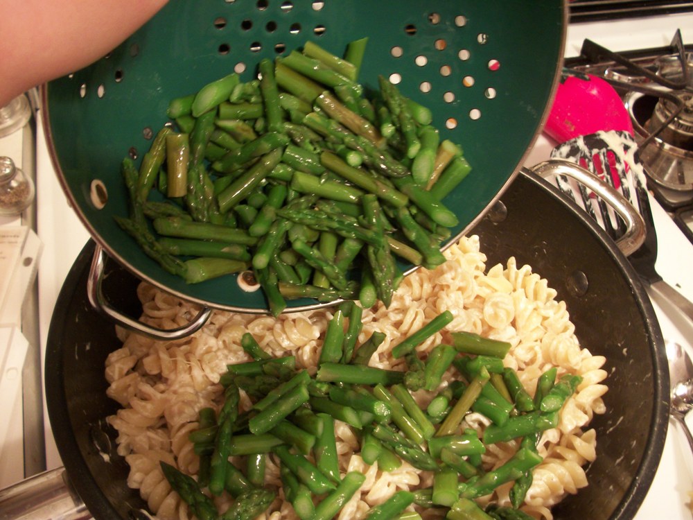 Cook with Sara Pasta with Asparagus and Bacon