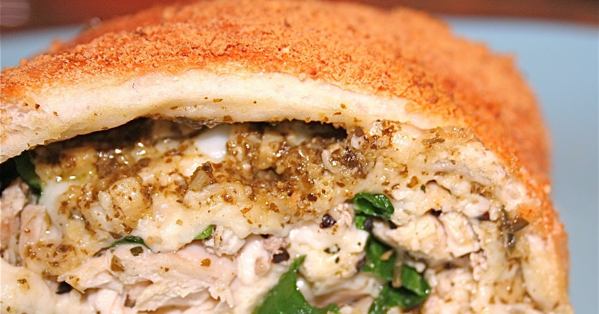 A Fork and Spoon Chicken Pesto Stromboli