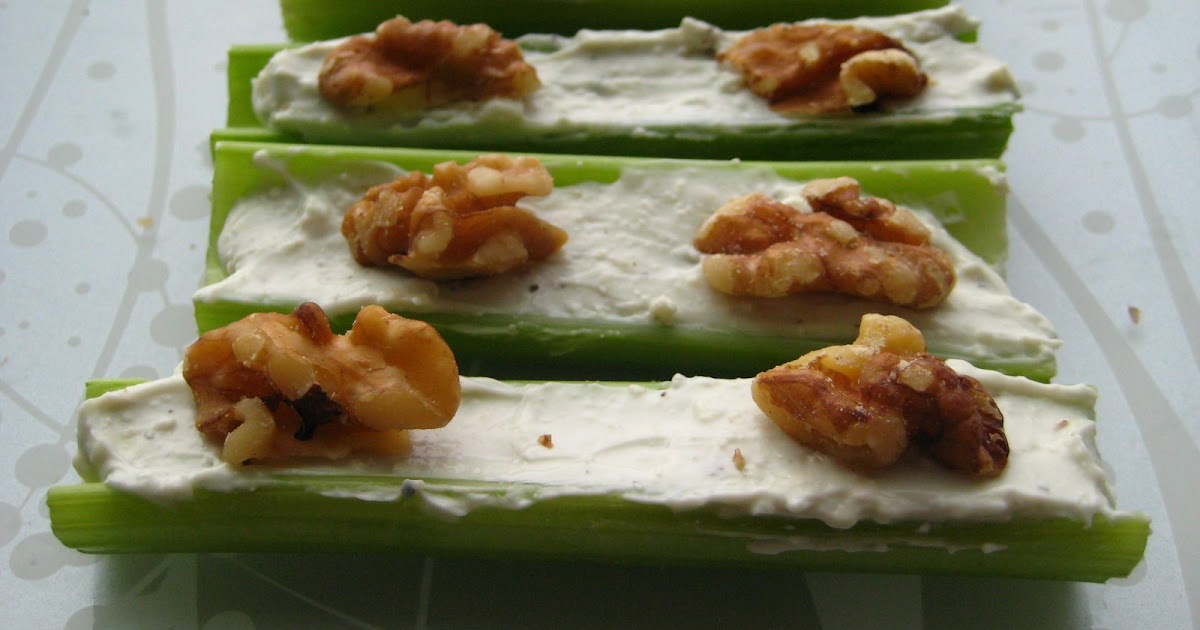 edible diaries Recipe Blue Cheese Stuffed Celery & Walnuts