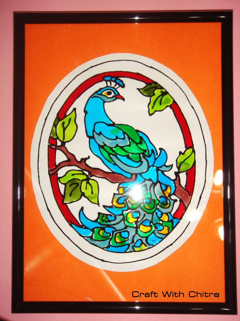 Craft with Chitra Peacock Glass Painting