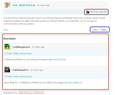 Disqus reactions