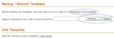 Back up blog template