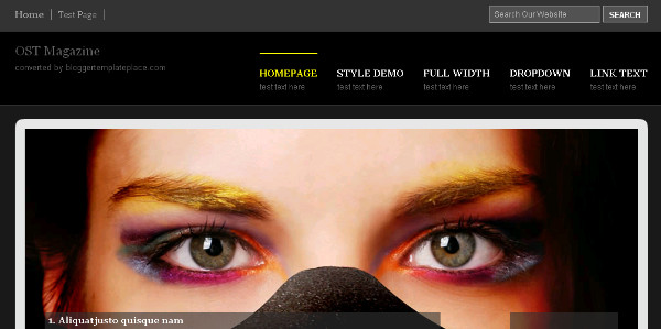 OST Blogger Template Best magazine Blogger Templates