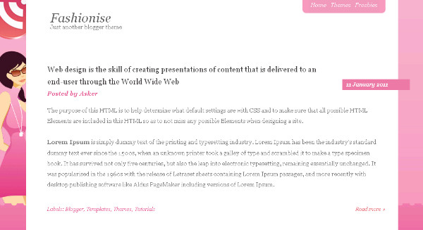 Best Blogger Templates Best Pink Blogger Templates