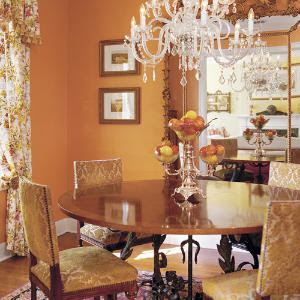 Orange Dining Room