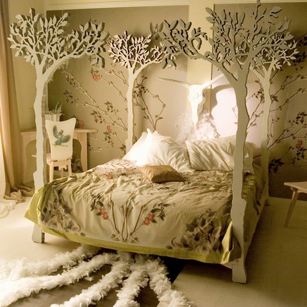  design modern fairytale bed made of100 Hardwood Ash wood bed