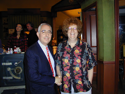 Ben Stein & Robin Goldstein on the set of Win Ben Stein's Money