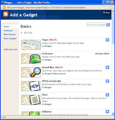 Membuat Widget Blog cara membuat widget pada blogspot