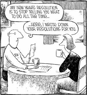 Cartoon New Year Resolution New Year Cartoon