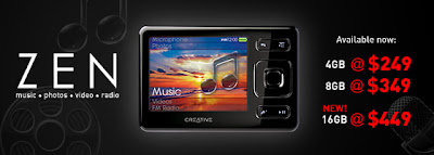 Creative ZEN 4GB 8GB 16GB