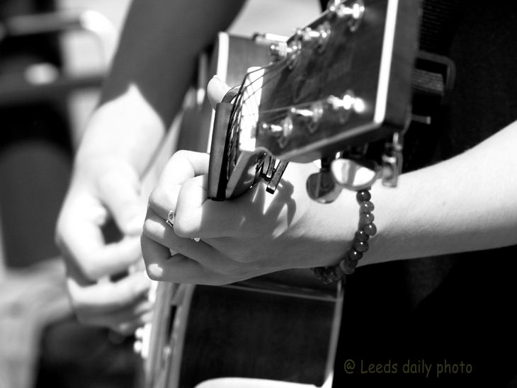 black and white guitar player. I thought maybe this would look OK in black and white, so above is the same