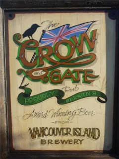Vancouver Island Brewery Pub Signs hand painted signs Scottish bag piper Victoria Canada North America traditional signage dobell designs