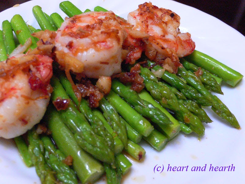 Heart and Hearth Asparagus And Prawns in XO Sauce