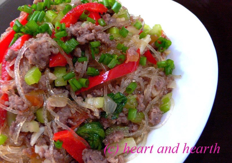 Heart and Hearth StirFry Mung Bean Vermicelli (Sotanghon) with Beef