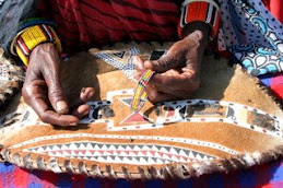 Masai woman's bead work