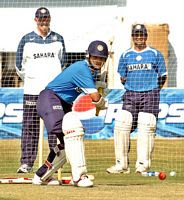 former indian cricket coach, greg chappell at the nets