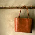stunning naturally dyed leather shopper
