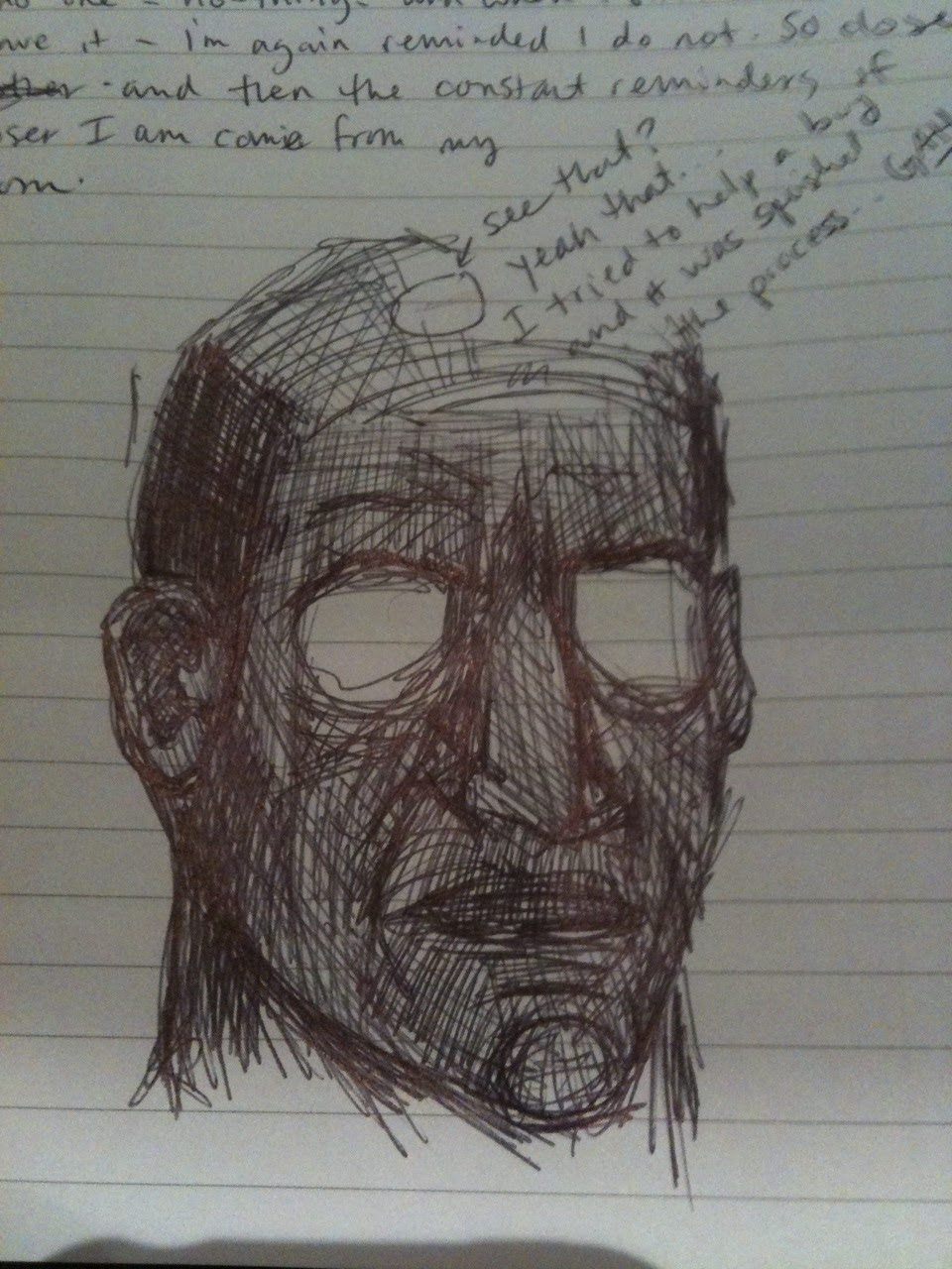 Anythink : creepy strange men drawings