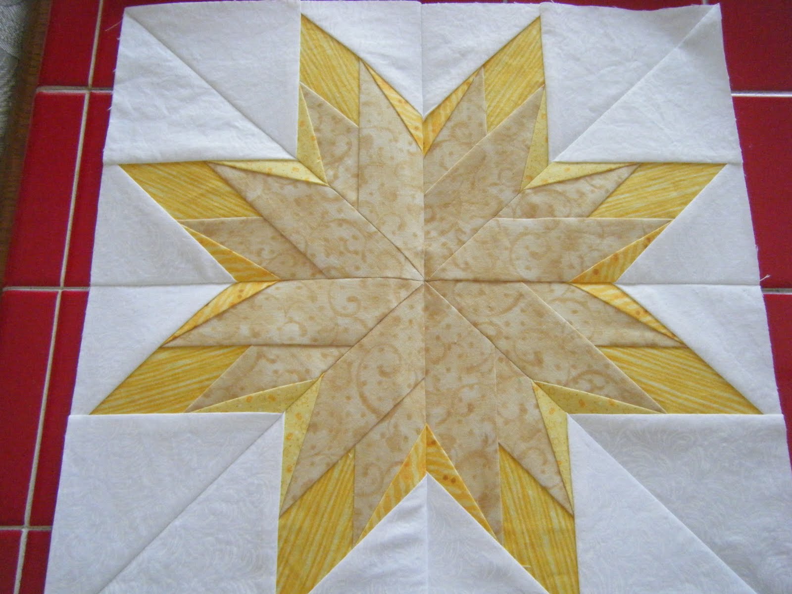Sally's Burrow Sunburst quilt block