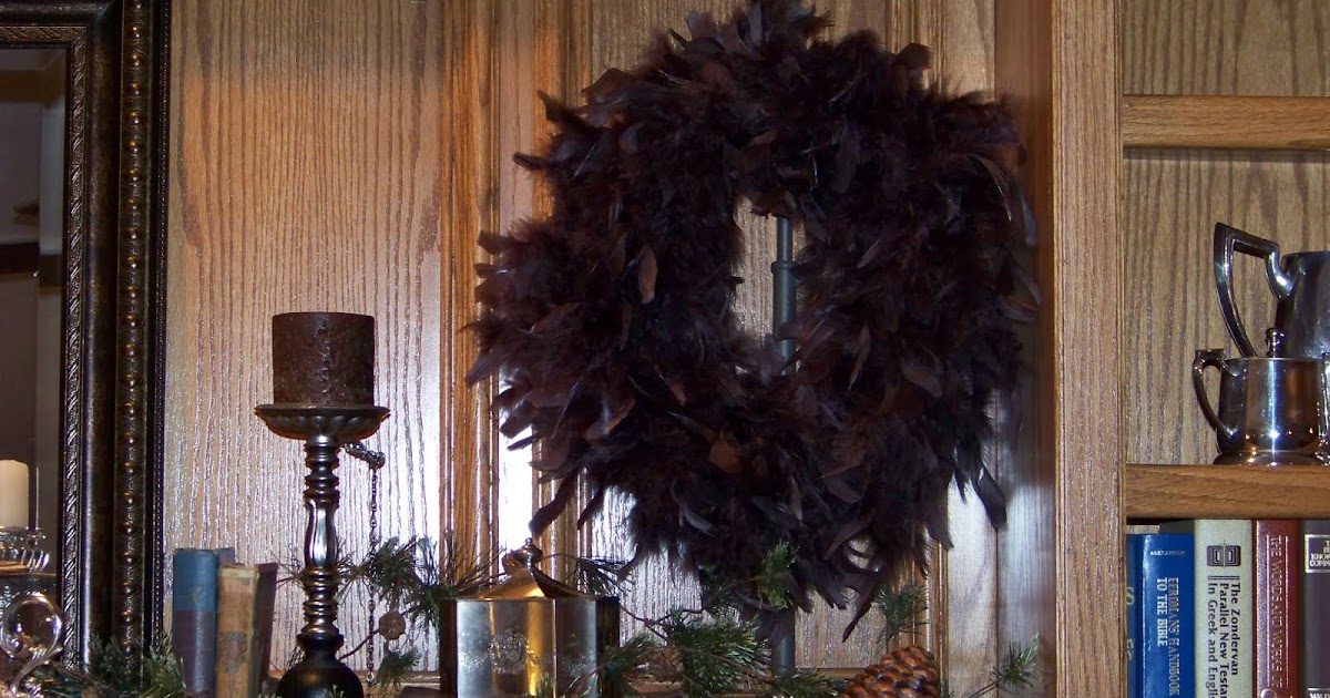 Silver Trappings: How to Make A Feather Wreath - Cheap!