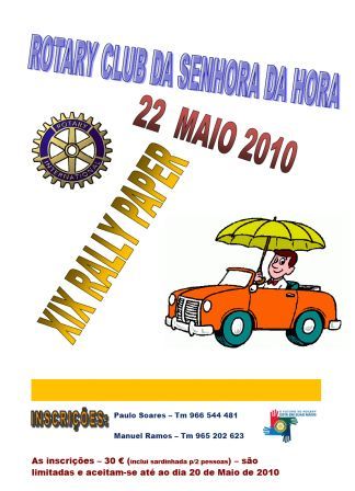 ROTARY CLUB SENHORA DA HORA - XX RALLY PAPER