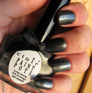 Ciaté Velvet Tuxedo ciaté velvet tuxedo dark grey gunmetal frost nail polish nailswatches winter collection 2009/2010