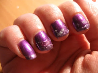 Funky French gone bad Funky French gone bad nailart china glaze coconut kiss harmony french stickers guidelines purple frost nailswatches