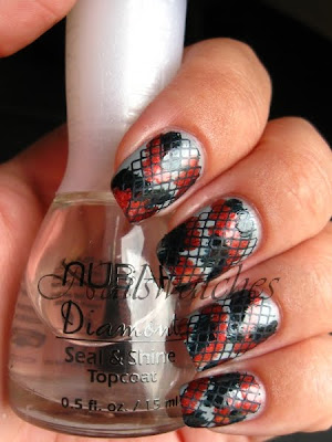 Snakelike orly animal design snake skin nails nailpolish nailswatches nailart
