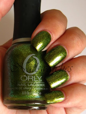 Orly It's Not Rocket Science orly it's not rocket science cosmix cosmic fx fall 2010 nailpolish nails green murky base nails nailswatches zomie zest dupe china glaze sparitual optical illusion