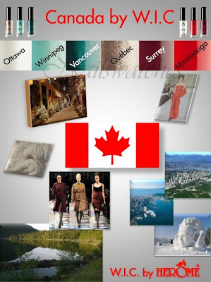 W.I.C. By Herome Canada Collection WIC Herome World inspired colors canada collection press release blog nailswatches nailpolish groen wit rood berry green white red
