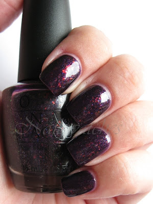 OPI Merry Midnight opi merry mignight purple flakie glitters holiday 2009 collection discontinued nailswatches