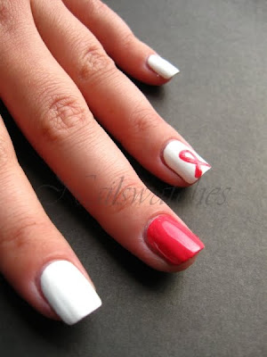 Pink Ribbon Nails pink ribbon nails bca breast cancer awareness month october nail polish nailswatches nailart
