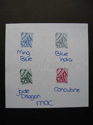 Stampabilities 006: MAC stampabilities 006 6 mac nailswatches blue india concubine jade dragon ming blue nail trend stamping konadicure m60 konad nailart nailswatches