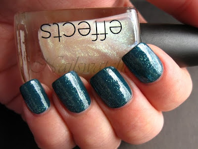 CND Urban Oasis and Teal Sparkle night factory the look cnd creative nail design fall winter 2010 urban oasis teal sparkle colour effect nail polish nailswatches