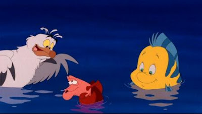 Scuttle, Sebastian and Flounder Scuttle, Sebastian and Flounder the little mermaid
