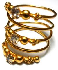 916 Gold Spiral Ring