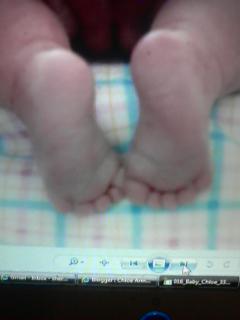 Chloe's tiny feet