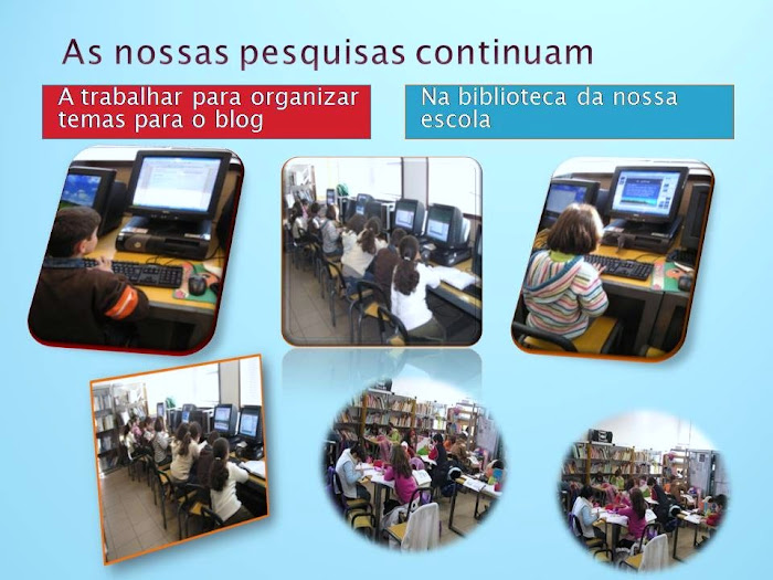 Trabalhos na biblioteca da escola