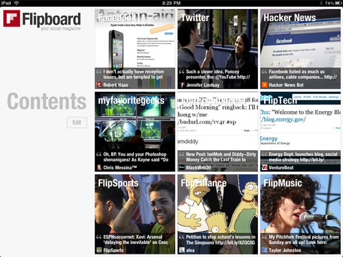 A Full Flipboard With Nine