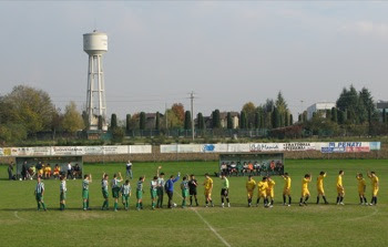 L'ingresso delle due squadre.