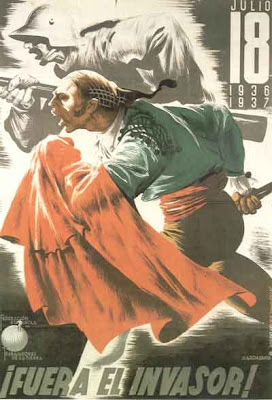 Cartel de la Guerra Civil que anima a expulsar al invasor