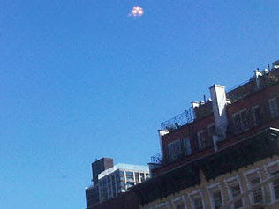 The "UFO" spotted in Manhattan.