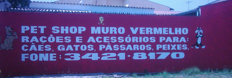 PET SHOP MURO VERMELHO