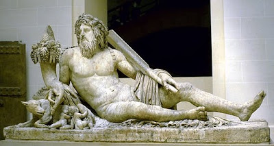Tiber river god statue