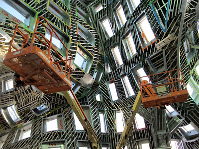 Frank Gehry Las Vegas The Cleveland Clinic Lou Ruvo Center for Brain Health interior under construction