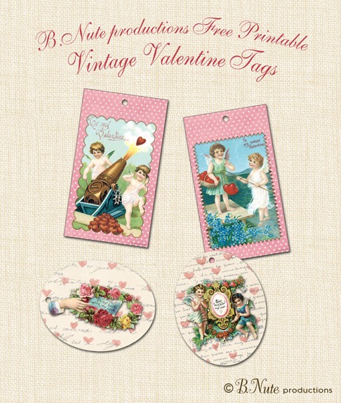 printable vintage valentines bnute productions free printable vintage tags printable vintage valentines bnute productions free printable vintage tags