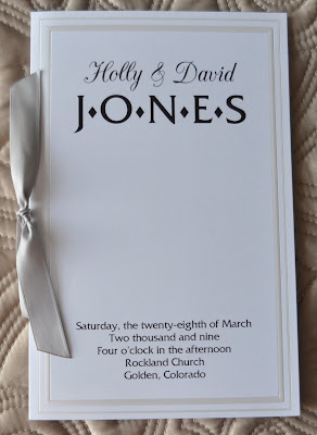 Folded Wedding Programs