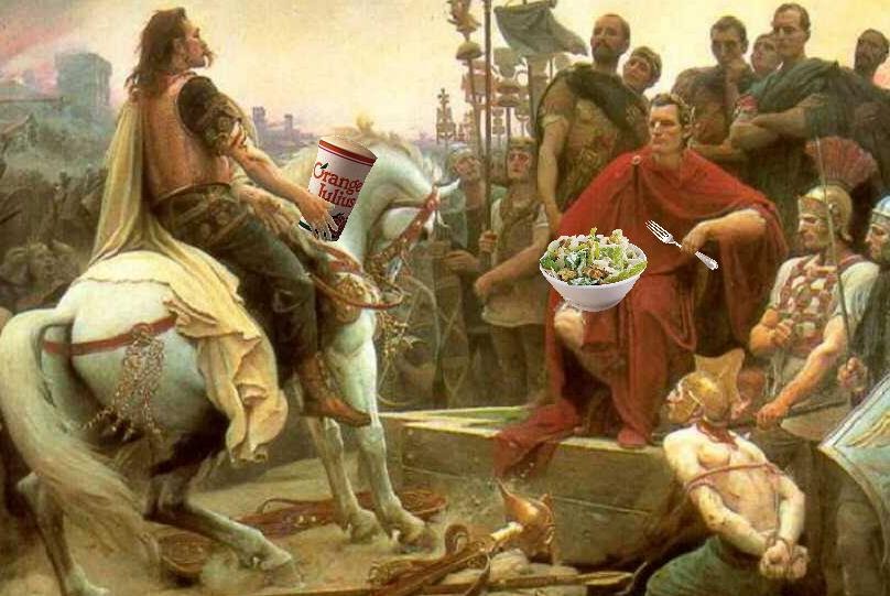 Composing Lola Orange Julius Caesar Salad