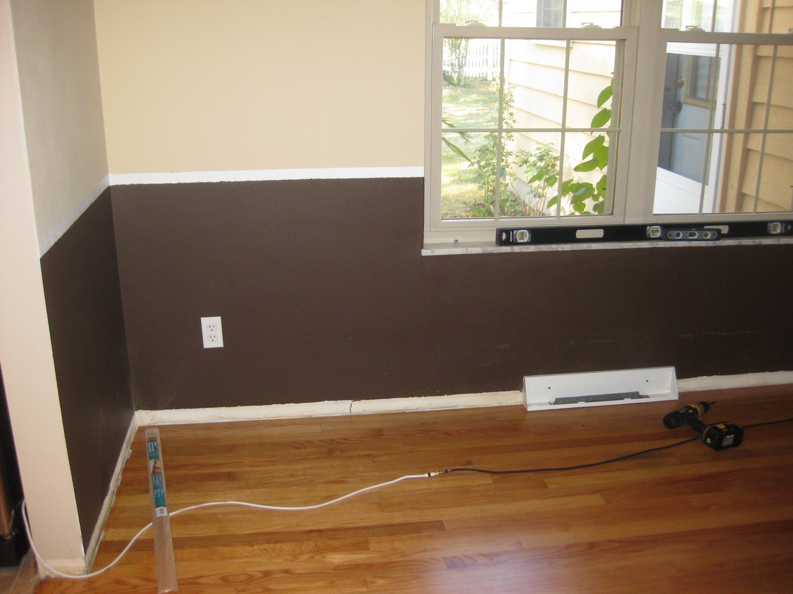 New and ...Improving?: Chair Rail and Floor Trim in the Dining Room